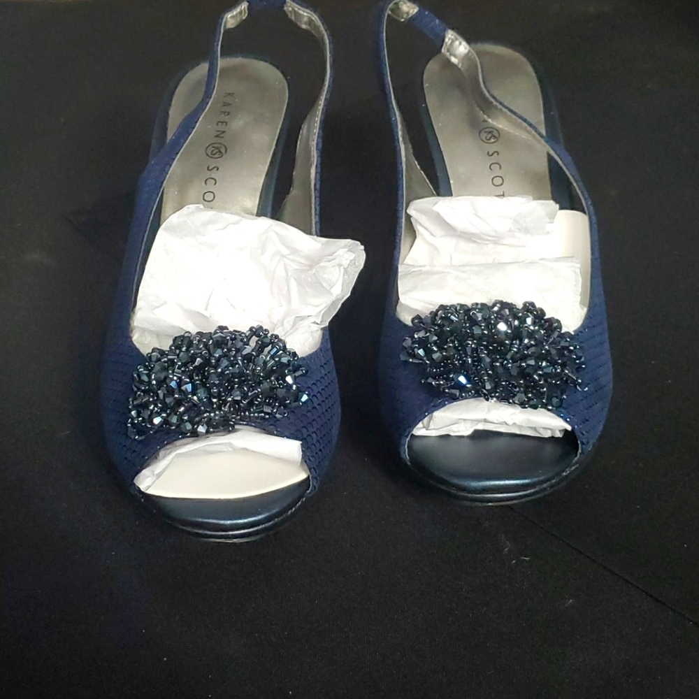 Kendra Scott Navy Brandy Heel